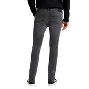 Lee men black slim-fit jeans with classic denim texture and subtle stitching for fall and winter wear