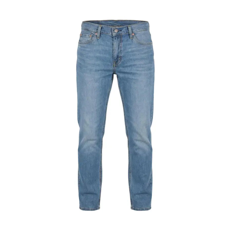 Levi’s men blue denim jeans cotton stretch slim fit with light-wash fabric and subtle fading design
