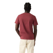 Levi's Herren-T-Shirt, bordeauxrot, aus weicher, kastanienbrauner Baumwolle, Rundhalsausschnitt, kurze Ärmel