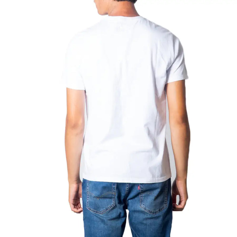 Levis Herren t-shirt Aus weißer Baumwolle, mit schlichtem Rundhalsausschnitt und kurzen Ärmeln für lässige Kleidung