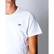 Levi's Männer t-shirt Aus weißer Baumwolle mit kleinem roten Logo auf der linken Brust für Freizeitkleidung