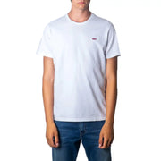 Levi's Männer t-shirt Aus weißer Baumwolle mit kleinem roten Logo auf der linken Brust für Freizeitkleidung