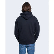 Sweat à capuche Levi's pour homme, en coton noir, coupe décontractée et poignets côtelés.