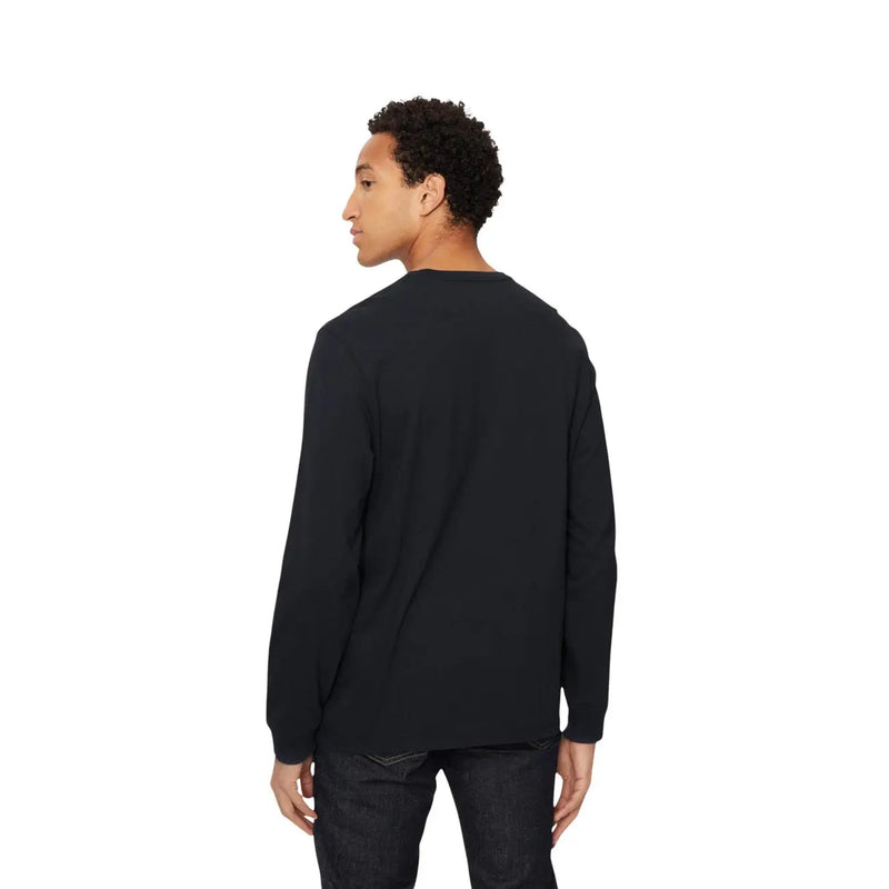 Levis mens black cotton original T shirt long-sleeved crew neck for casual wear