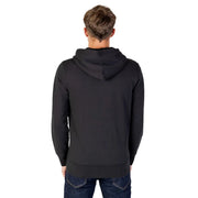 Levis mens black cotton zip up sweatshirt hoodie with soft smooth fabric and ribbed cuffs and hem