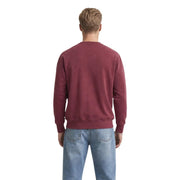 Levi's Herren-Sweatshirt aus bordeauxroter Baumwolle mit Rundhalsausschnitt und gerippten Bündchen an Ärmeln und Saum.