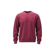 Ein bordeauxrotes Levi's Herren-Sweatshirt aus Baumwolle mit Rundhalsausschnitt und dezentem Logo auf der linken Brust für lässige Anlässe