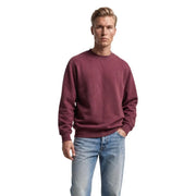 Levi's Herren-Sweatshirt aus bordeauxroter Baumwolle mit dezentem Logo auf der Brust und Rundhalsausschnitt