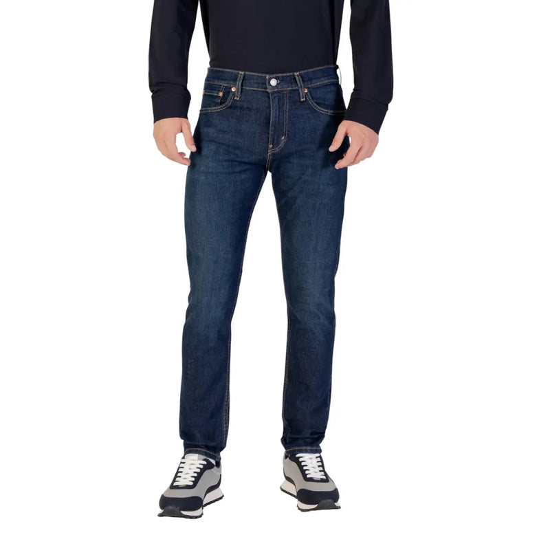 Levi's Slim-Fit-Jeans für Herren in Dunkelindigo mit klassischem Fünf-Taschen-Design und silberfarbenen Beschlägen, Vorderansicht