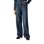 Levi's Damen-Jeans aus Denim in dunkler Waschung mit weitem Bein und klassischem Five-Pocket-Design aus blauem Baumwoll-Lyocell