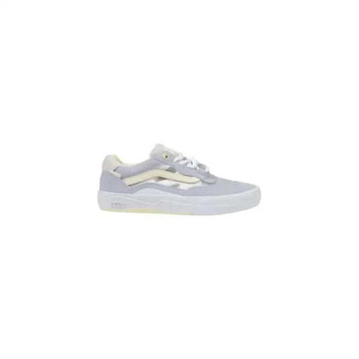 Light blue and white Vans sneaker featured in Vans Women’s Beige Leather Sneakers for Fall/Winter