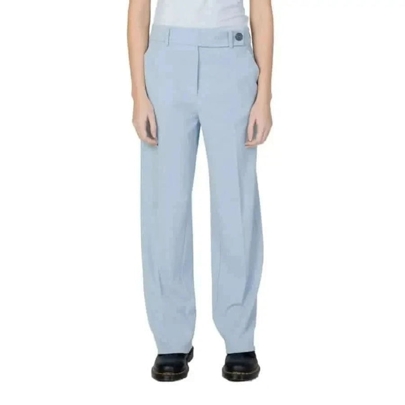 Light blue wide-leg high-waist trousers - Only Women Trousers collection