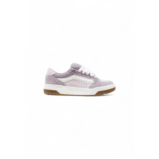 Light purple and white suede Vans Slip On Sneakers with gum sole for women in fall winter