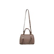Liu Jo beige polyurethane handbag with zip pockets taupe structured design braided handles and detachable shoulder strap