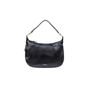 Black leather shoulder bag with gold-tone hardware from Liu Jo for Fall Winter season