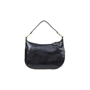 Black leather shoulder bag with gold-tone chain accents for Liu Jo Black Polyurethane Handbag