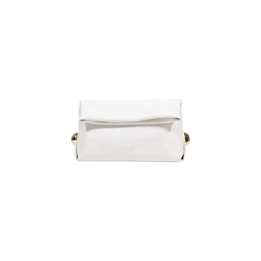 Weiße Lederclutch mit goldfarbenen Beschlägen Liu Jo Handtasche