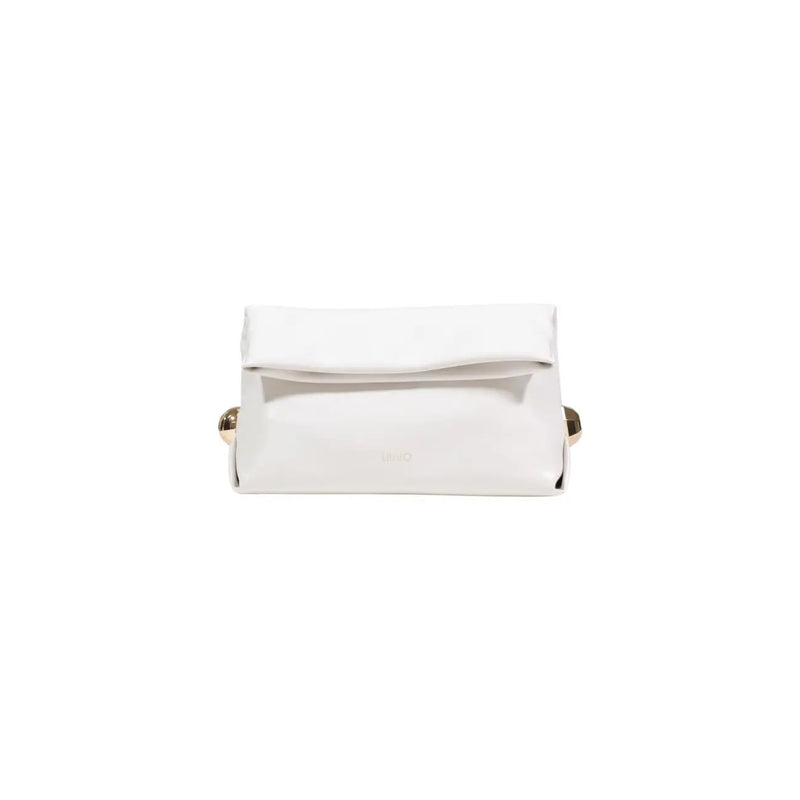 White leather clutch with gold-tone hardware, Liu Jo handbag