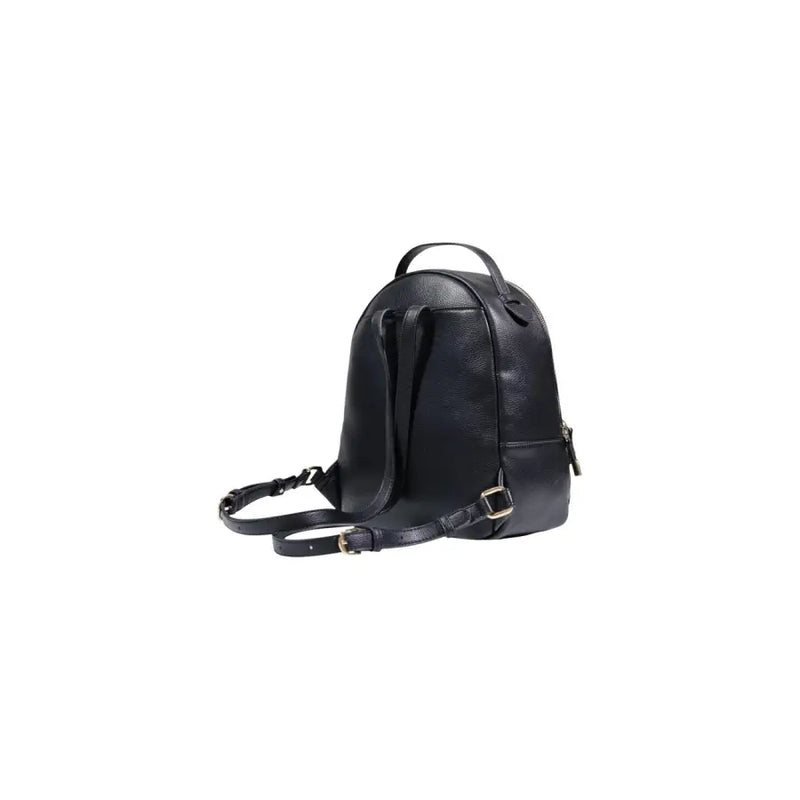 Black leather Liu Jo rucksack with textured surface gold-tone hardware zip and pockets 26x30x13 cm