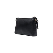 Liu Jo black leather crossbody bag with textured surface gold-tone hardware and zippered pockets for organization