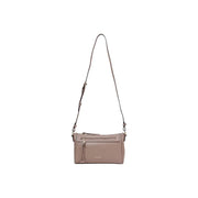 Elegantes Taupe Liu Jo Leder-Umhängetasche mit Reißverschluss, Taschen, minimalistisches Design