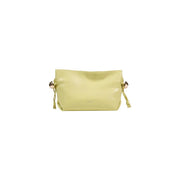 A sleek pale green leather Liu Jo crossbody bag with gold hardware tassels and an inside pocket