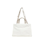 Liu Jo white polyester tote bag with beige shoulder straps and subtle embossed logo detailing 41x30x10 cm