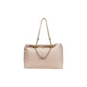 Beige faux leather tote bag with chain details from Liu Jo Women Fall Winter collection