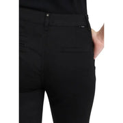 Liu Jo women’s black tailored slim-fit fall winter trousers with zip button and subtle stitching details