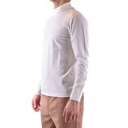 White long-sleeve turtleneck shirt, stylish and comfortable for versatile wear