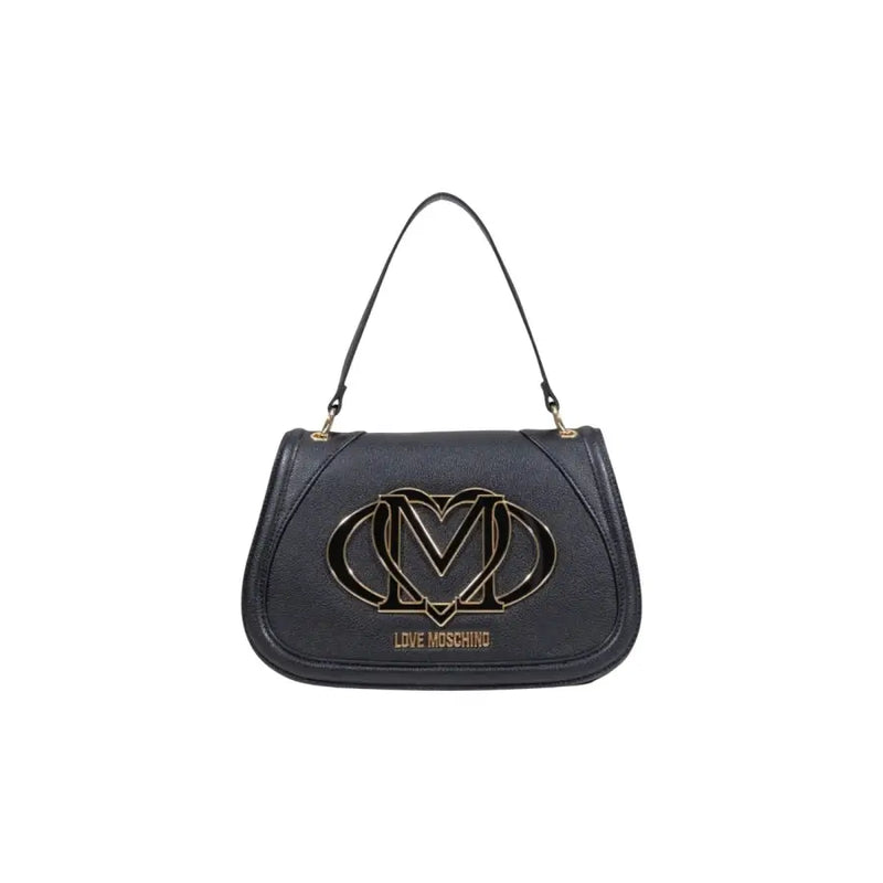 Black Love Moschino shoulder bag with gold-tone hardware for elegant style