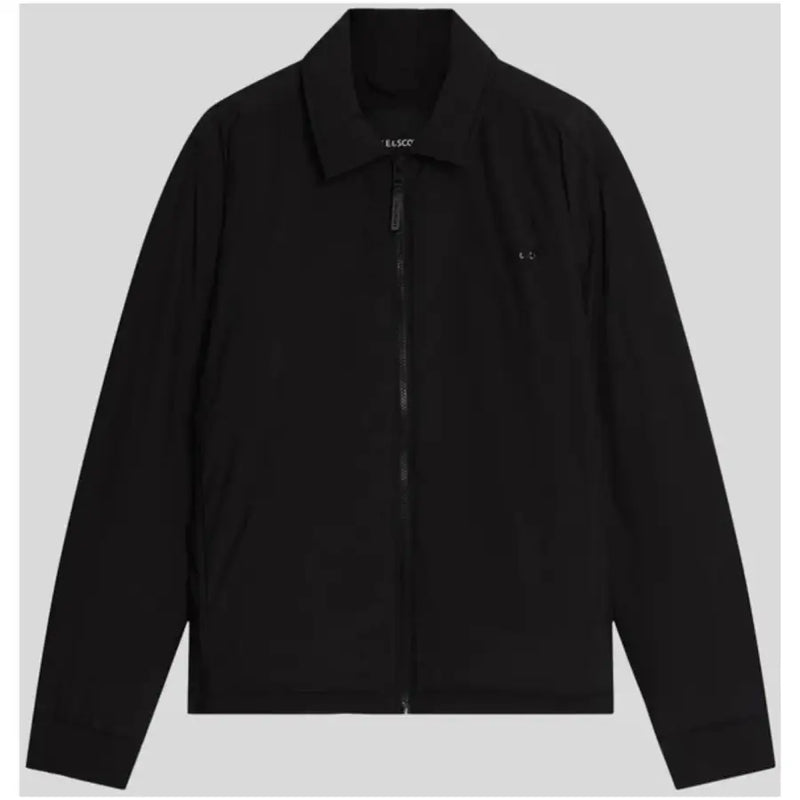 Lyle & Scott Herrenblazer, schwarz, Polyesterjacke mit Reißverschluss, Kragen und dezentem Brustlogo in elegantem Design