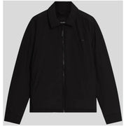 Lyle and Scott men blazer black zip polyester jacket with collar and subtle chest branding in sleek design