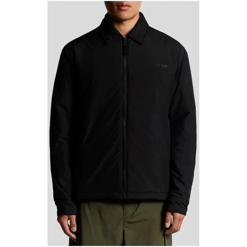 Schwarze Givenchy-Jacke mit dezent gesticktem Logo auf der Brust, Lyle & Scott Herrenblazer, schwarze Polyesterjacke mit Reißverschluss, JK2334V