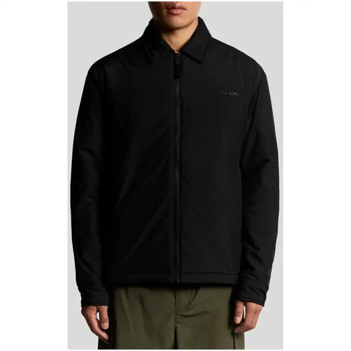 Black givenchy jacket with subtle embroidered logo on chest in lyle and scott men blazer black zip polyester jacket jk2334v