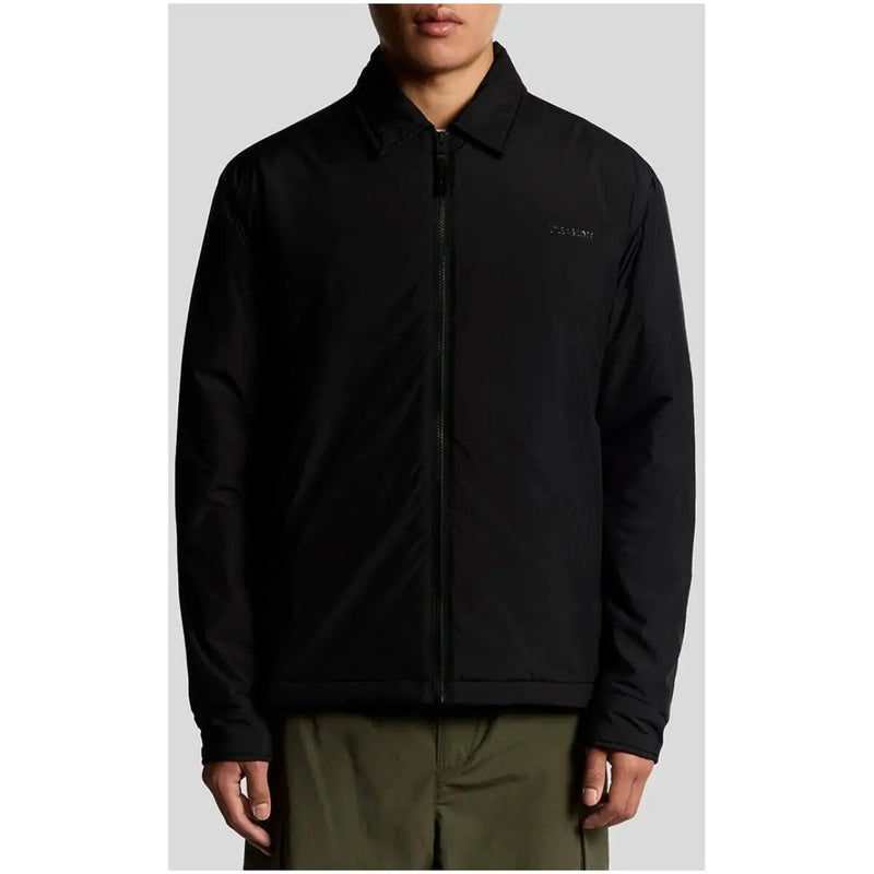 Black givenchy jacket with subtle embroidered logo on chest in lyle and scott men blazer black zip polyester jacket jk2334v