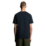 Black short-sleeved crew neck t-shirt made of cotton by Lyle and Scott, designed for men casual wear