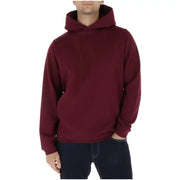 Lyle and Scott men Bordeaux cotton hoodie sweatshirt in maroon with soft smooth fabric and classic design
