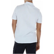 Lyle Scott men polo shirt white short sleeve cotton elastane with classic collar and subtle textured fabric
