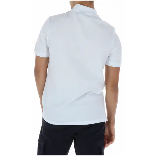 Lyle Scott men polo shirt white short sleeve cotton elastane with classic collar and subtle textured fabric