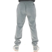 Lyle & Scott men trousers gray heathered sweatpants with drawstring waistband and embroidered logo on back pocket view
