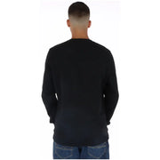 Lyle & Scott men’s black long-sleeved cotton crew neck sweatshirt for casual wear