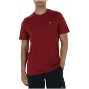 Kastanienbraunes Kurzarmhemd t-shirt mit einem gelben Vogellogo auf der Brust für Lyle & Scott Herrenbekleidung