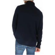 Lyle & Scott men’s navy blue high-neck sweater made from soft knit fabric ideal for casual and formal wear