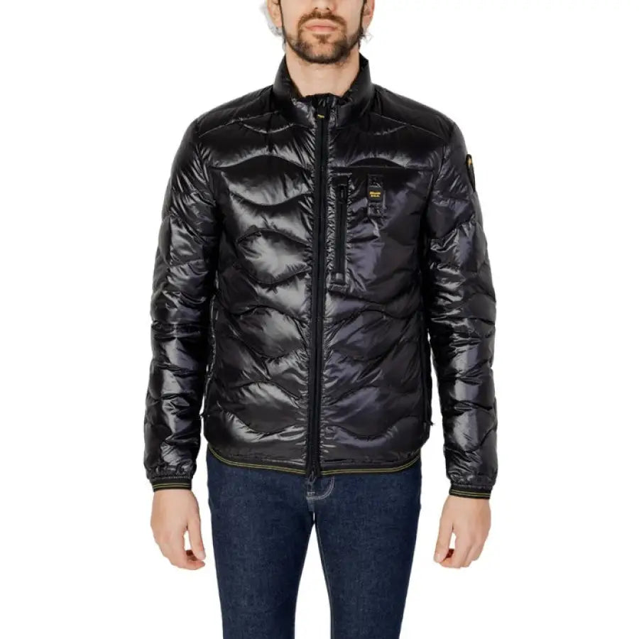 
                      
                        Blauer Blauer men jacket model in stylish black jacket and jeans
                      
                    