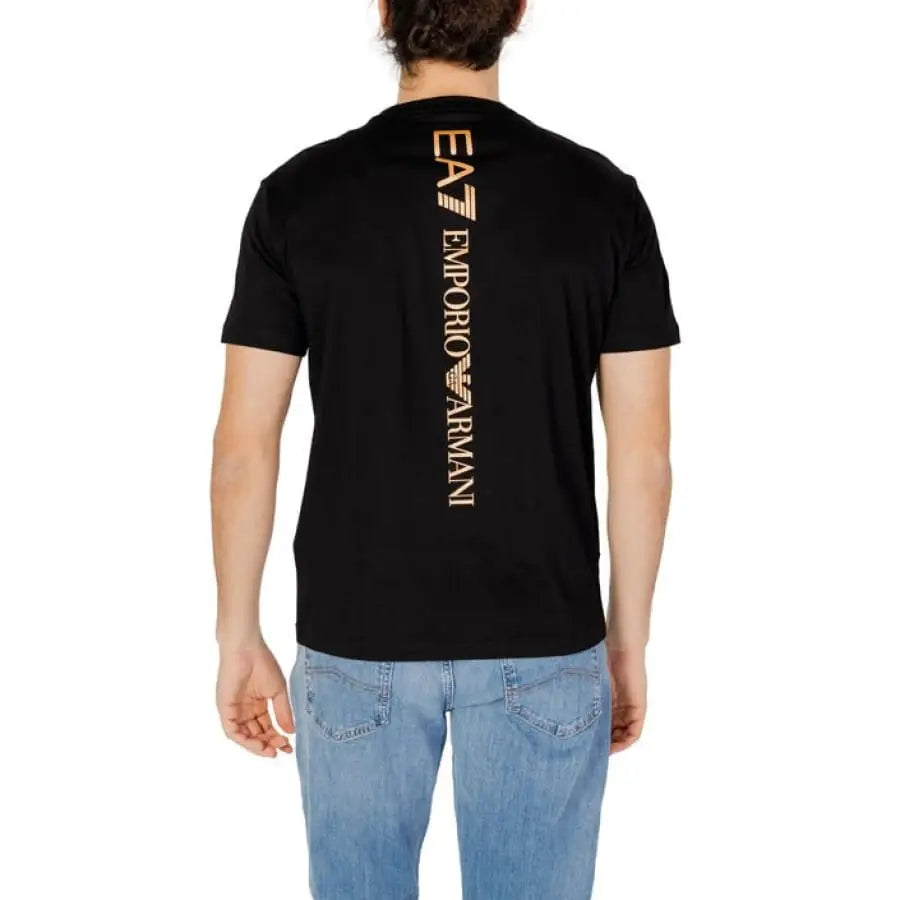 Ea7 men t-shirt featuring a man in black with ’Eroran’ text - Ea7 Ea7 men’s fashion
