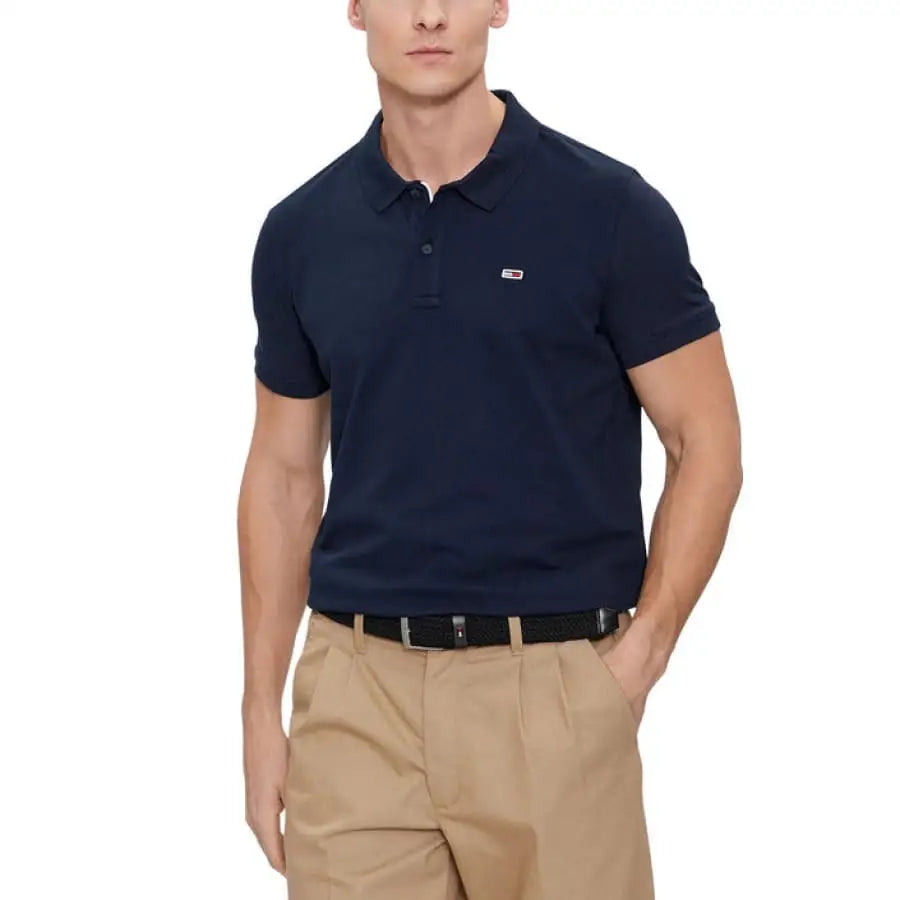 
                      
                        Man wearing Tommy Hilfiger Jeans polo and khakis
                      
                    
