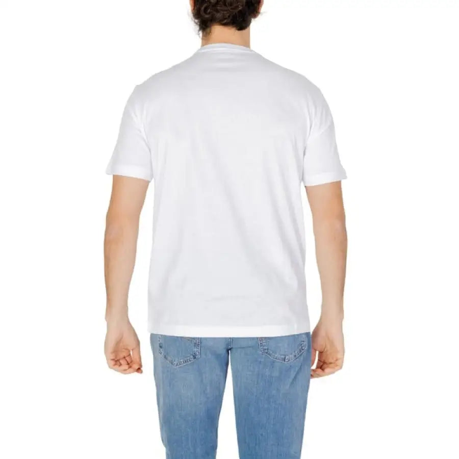 Ea7 Ea7 men wearing white polo t-shirt from EA7 Men T-Shirt collection.