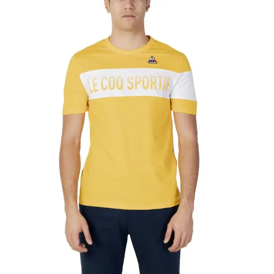 Le Coq Sportif - Men T-Shirt - yellow / S - Clothing