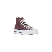 Maroon high-top platform sneaker displayed in the Maroon High Top Platform Sneaker product image